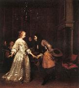 TERBORCH, Gerard The Dancing Couple rt oil on canvas